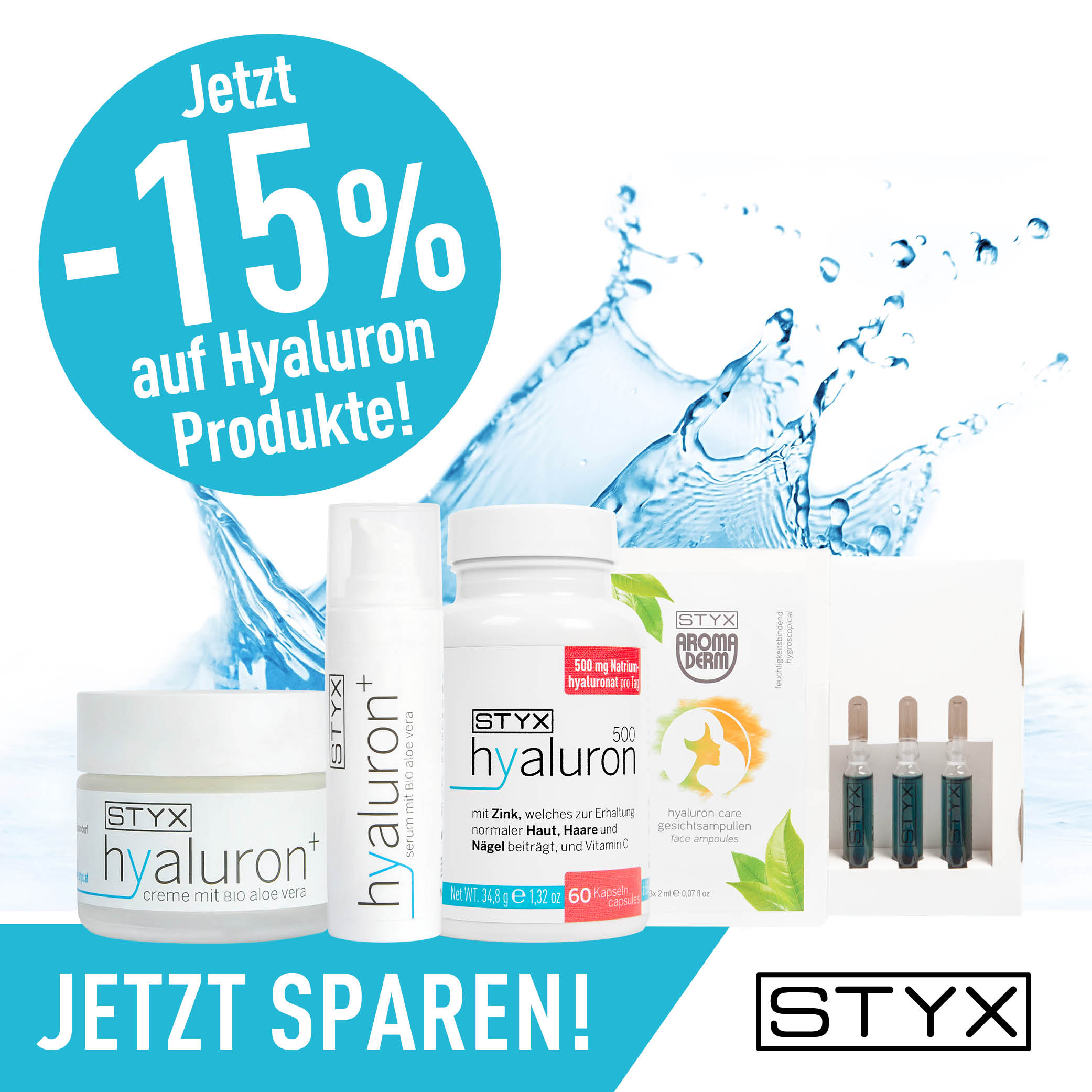 Jetzt unsere Hyaluronprodukte entdecken und 15 % sparen! 