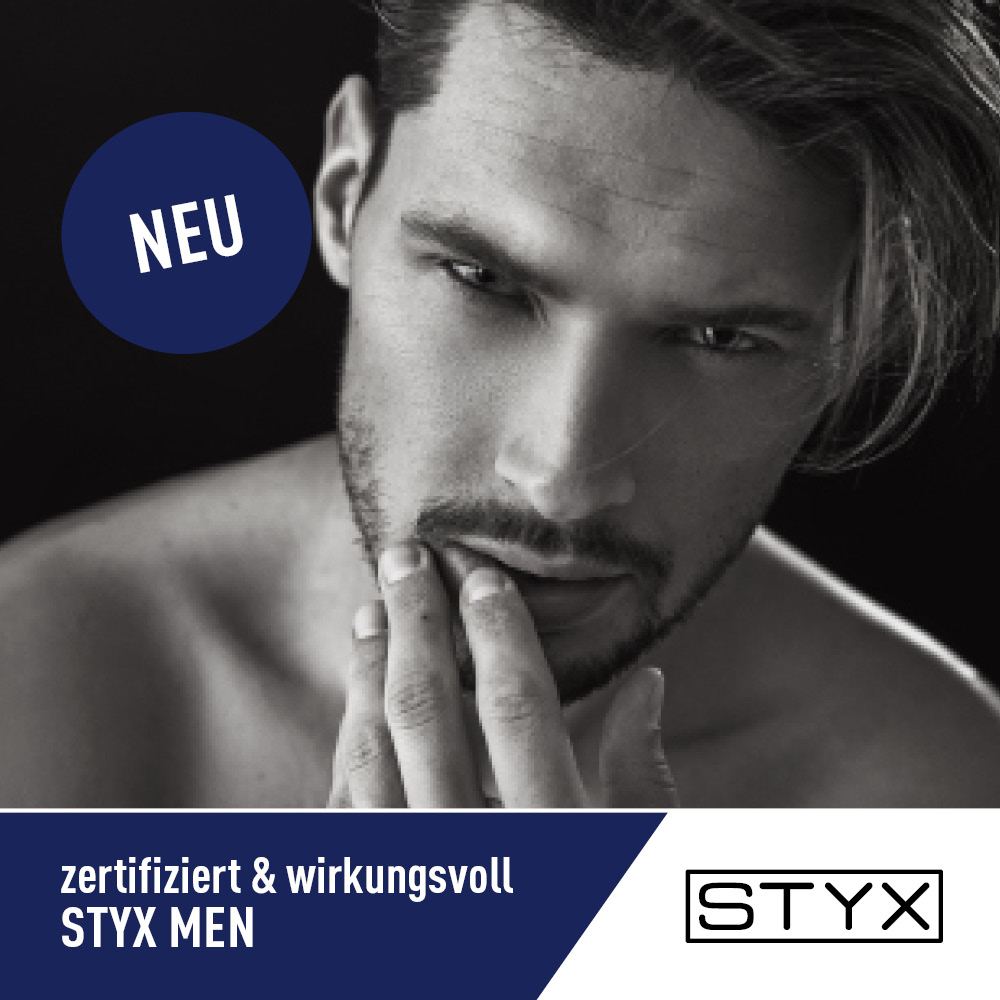 Pflegen, verwöhnen, wohlfühlen - mit der  NEUEN STYX Naturkosmetik-Serie für Männer.  Die natürlich wirkungsvolle Gesichtspflege, speziell für die Männerhaut! 