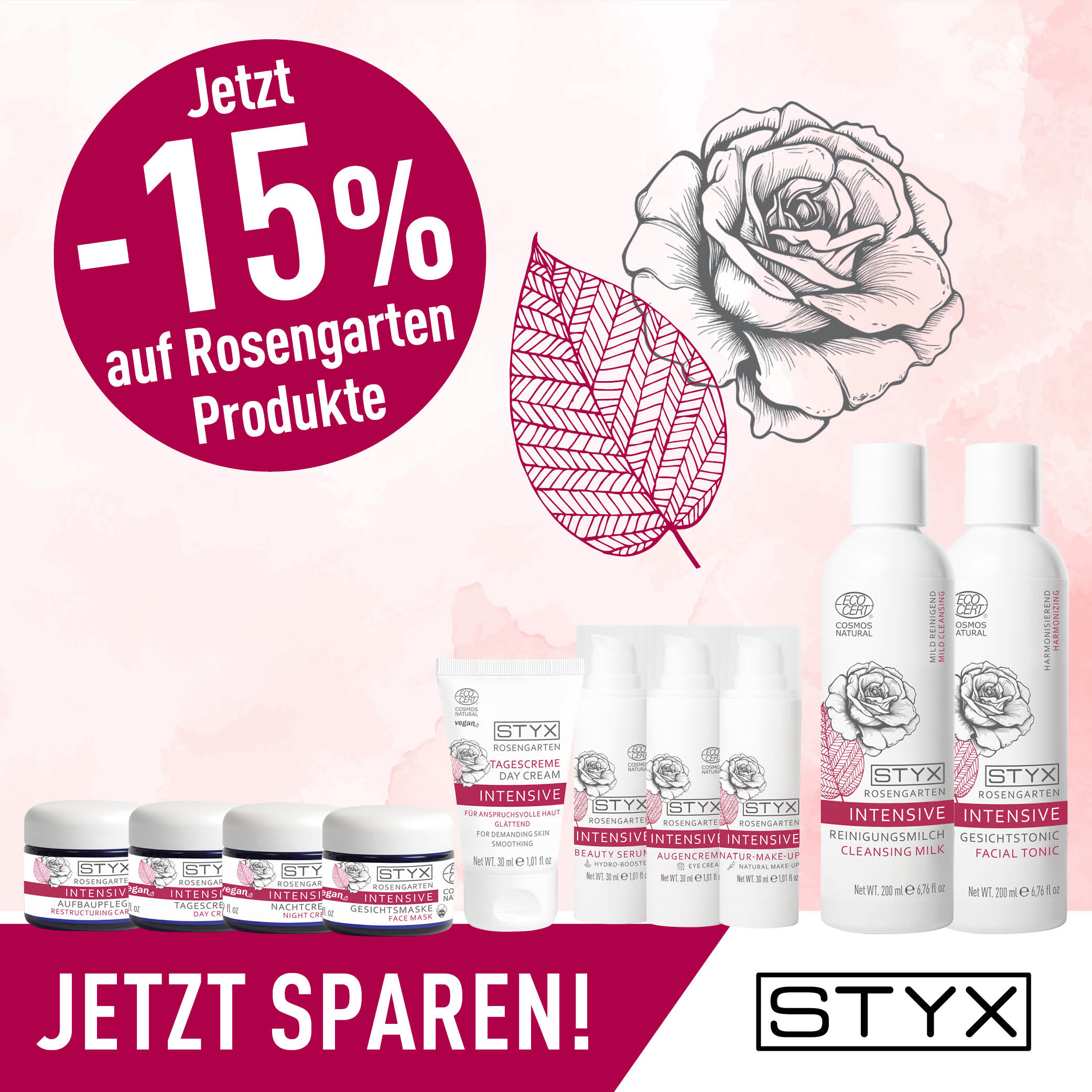Jetzt gibt es -15% auf alle Rosengarten Produkte!