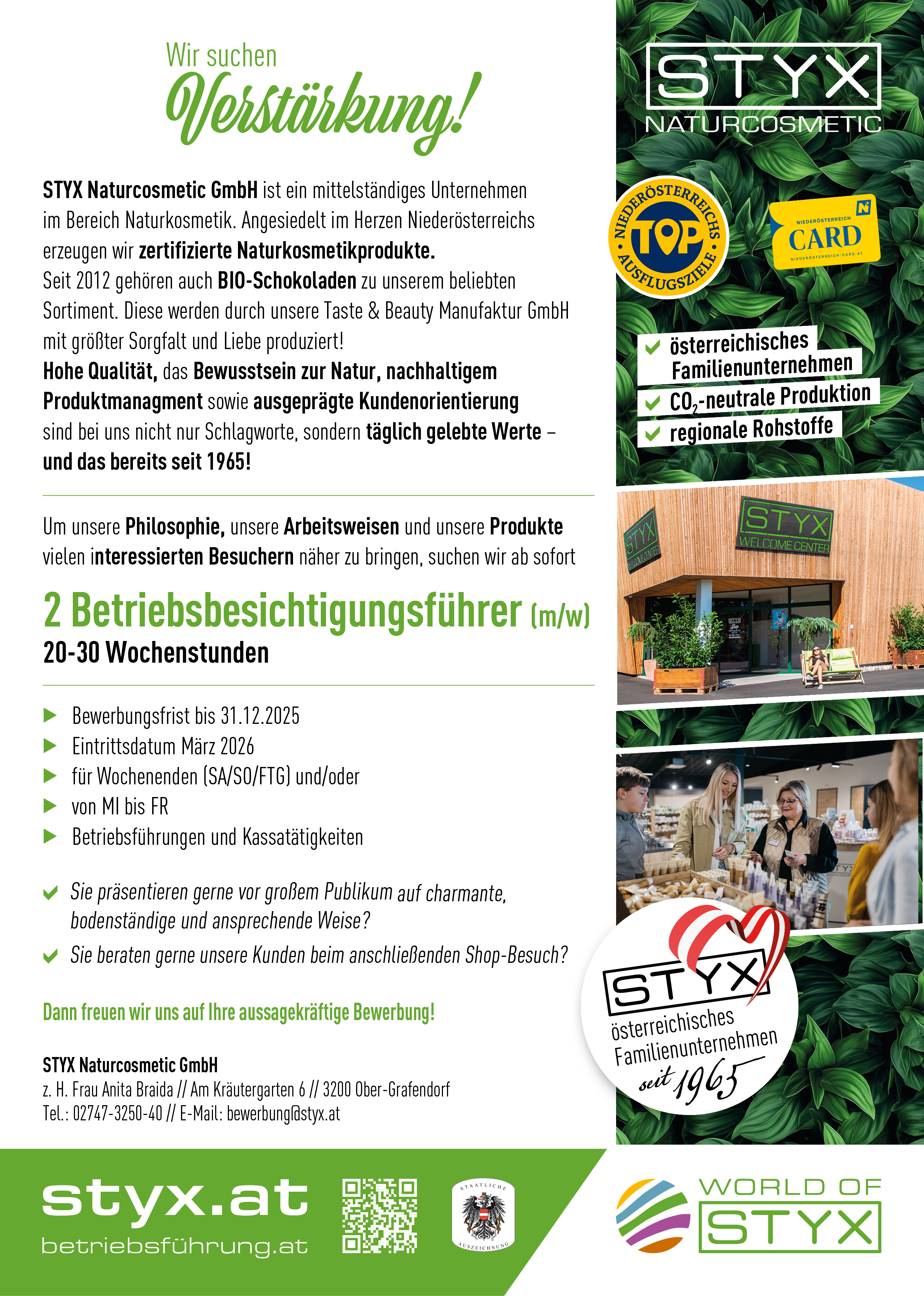 Offene Stellen bei STYX